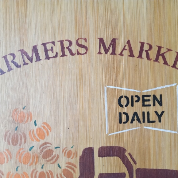 Farmers Market Fall Wooden Sign Farmhouse Handmade - Picture 2 of 6